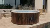Heliinski Inflatable Whirlpool | 180 cm Diameter | 1100 Litres | Motor 2040 W | For Up to 6 People | Massage 140 Nozzles | Natural Wood Immitations